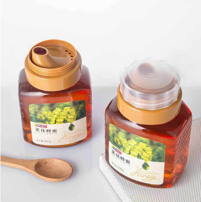 pots en plastique de 500g 700g Honey Plastic Beverage Bottles Reusable comprimables 0