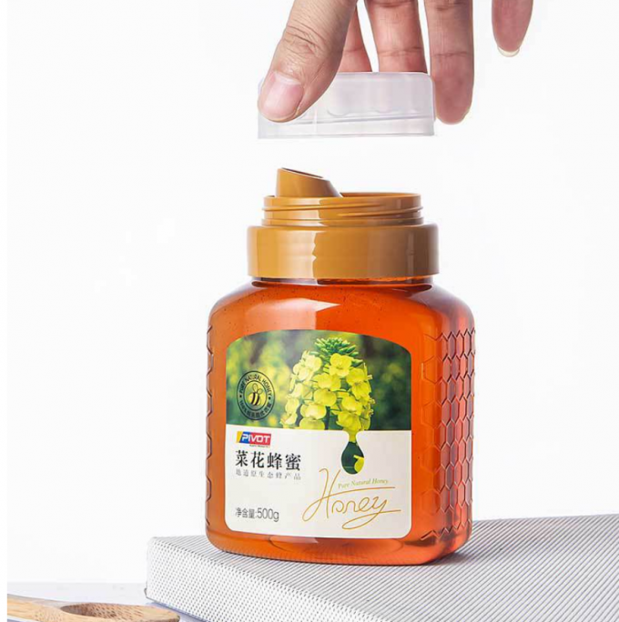 pots en plastique de 500g 700g Honey Plastic Beverage Bottles Reusable comprimables 5