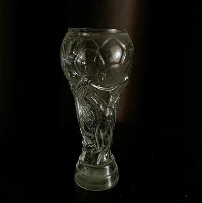 Drinking Glass Clear Beer Glass Cup 16oz Qatar World Cup Trophy Shaped