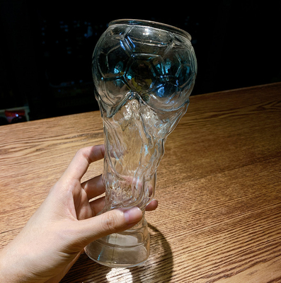 Drinking Glass Clear Beer Glass Cup 16oz Qatar World Cup Trophy Shaped