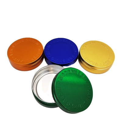 20ml To 250ml Metal Cosmetic Jar 3.9in Dia Screw Top Aluminium Tins
