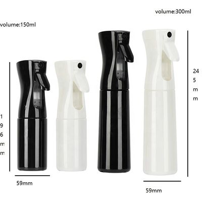 White Black Refillable Continuous Mist Spray Bottle 300ml ISO9001