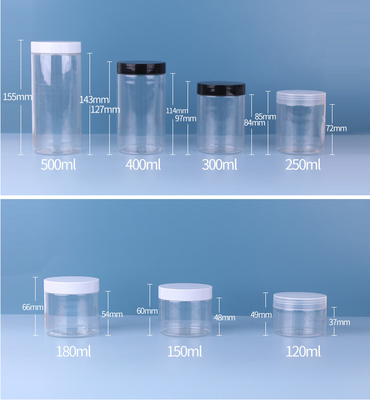 68mm Pet Plastic Storage Jars Peanut Butter 1000pcs Round Plastic Canisters