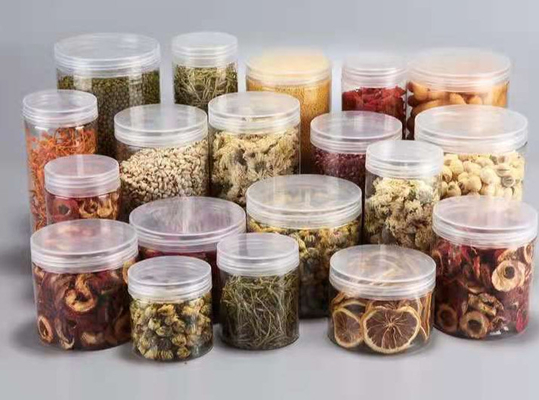68mm Pet Plastic Storage Jars Peanut Butter 1000pcs Round Plastic Canisters