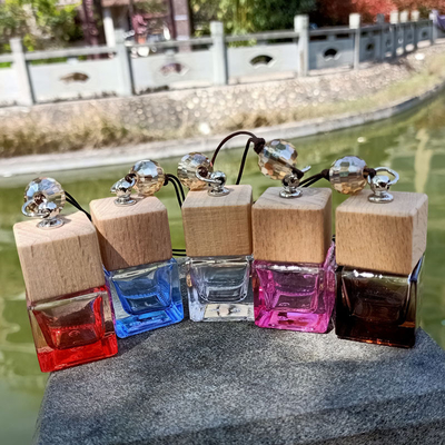 Diffuser Crystal Glass Bottles Colorful Green Pink Yellow With Wood Cap