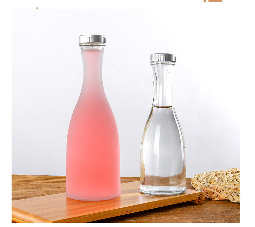 Glass Jar 250ml 375ml 500ml Glass Storage Bottle Fruit Beverage Juice Bottle