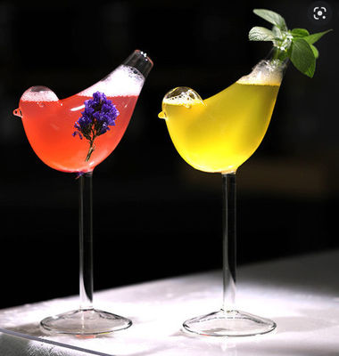 Good price L'oiseau transparent unique forment Juice Beverage Cocktail Glass Bottle 201-300ml pour le magasin de barre en ligne
