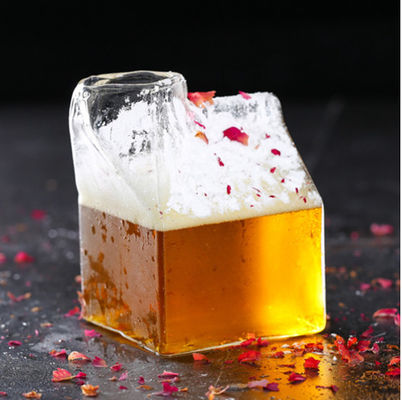 Good price bouteille spéciale de boîte à lait de pot du café 350ml transparente pour la bouteille en verre de cocktail de barre en ligne