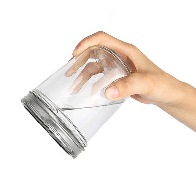 Good price le yaourt de bouteilles de stockage en verre de preuve de la fuite 10oz 4 onces a piqué Mason Jars Bulk en ligne