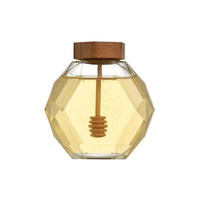 Good price 500g Honey Bottle Honey Glass Storage met les couvercles en bouteille en bois en ligne