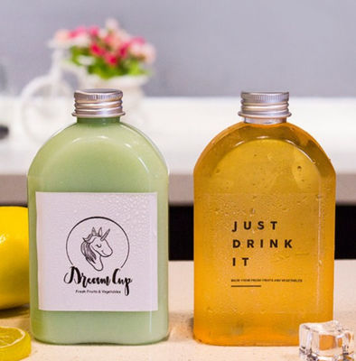 Good price Le froid rectangulaire plat transparent de bouteille d'eau brassent 50ml à 500ml PETG en ligne