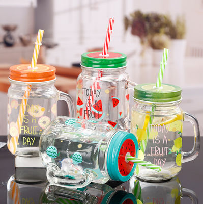 Good price 16Oz bouteille de large Crackproof de Mason Jars Pint Straw Glass de bouche de 8 onces en ligne