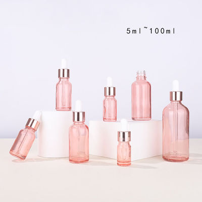 Good price Bouteille rose 10ml de compte-gouttes de conteneurs cosmétiques en verre ronds à 100ml en ligne